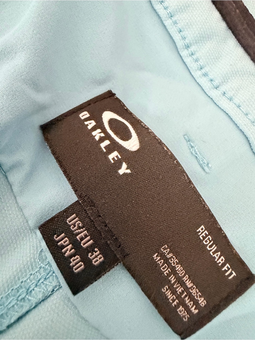 Oakley Light Blue Regular Fit Shirt with Black Neck Tag